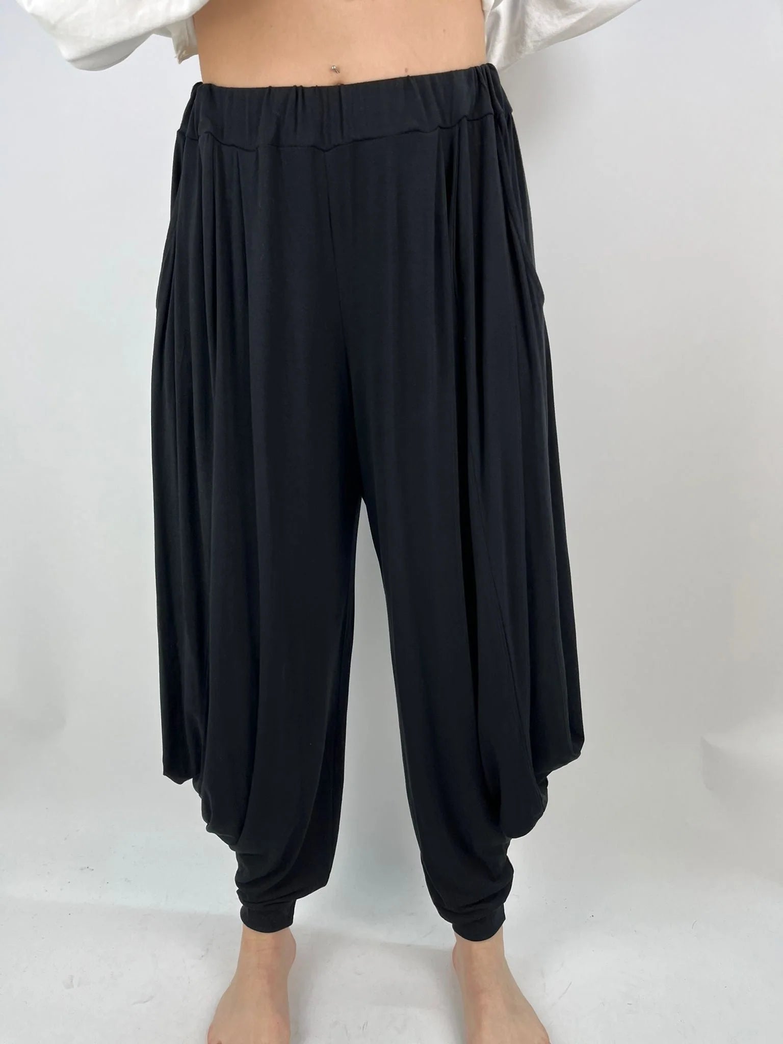 INCERUN Mens 100%Cotton Vintage Harem Pants Baggy Loose Drop Crotch Trousers  UK | eBay